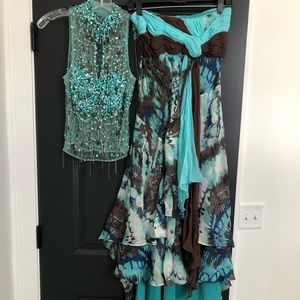 Alberto Makali beaded top and bottom set